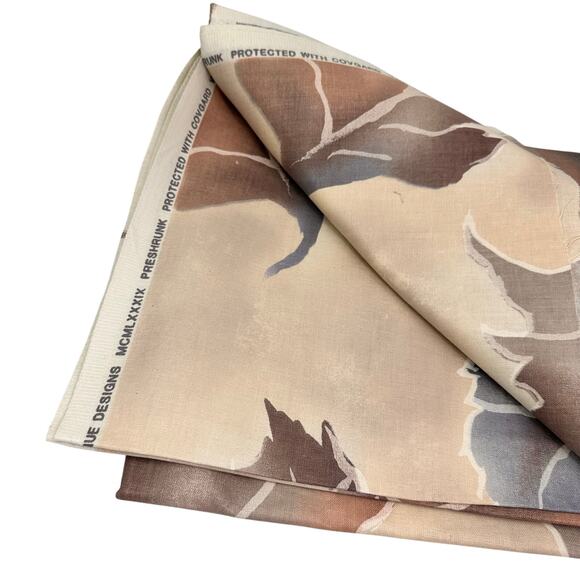 Dramatic 5th Avenue Design Fabric Screen Printed Large Floral  56" x 2.2 yards - Picture 3 of 4